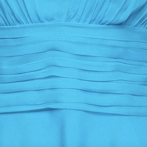 Emilio Pucci Gathered silk and cotton blend chiffon top azure size 8 - Picture 3 of 13